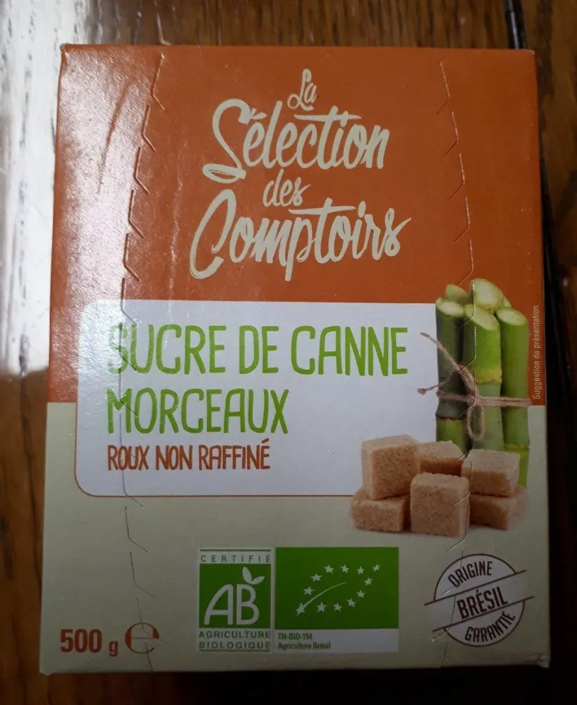 Sucre de canne morceau roux