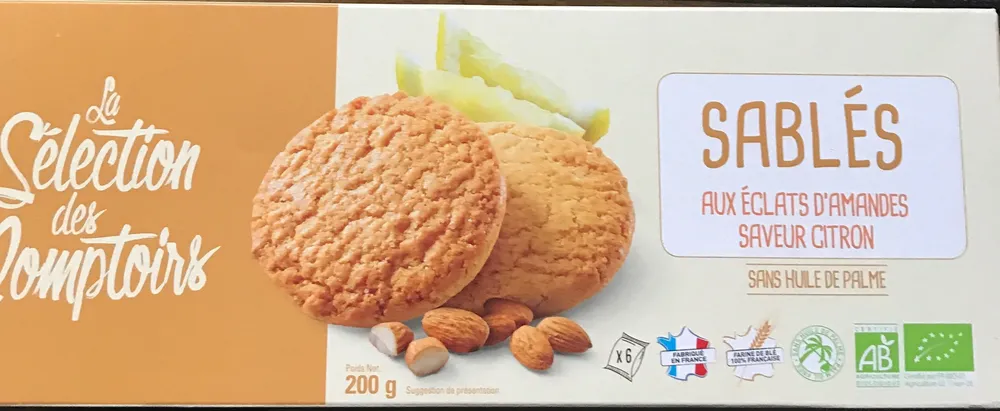 Sables aux eclzts d'amandes saveur citron