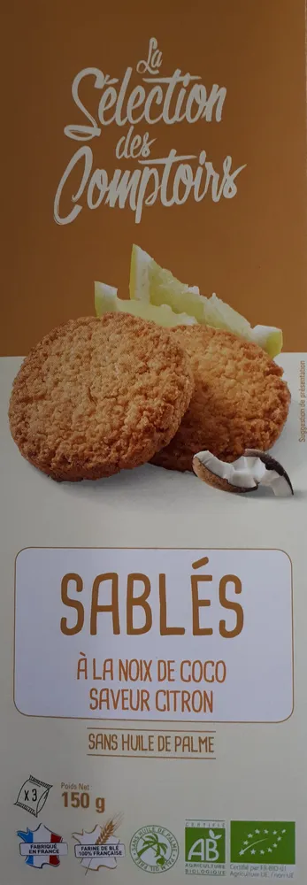 Sablés à la noix de coco saveur citron