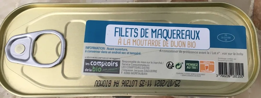 Filets de maquereaux à la moutarde de Dijon bio