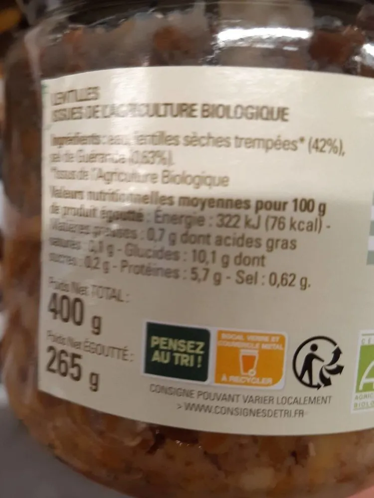 Lentilles sel de guerande
