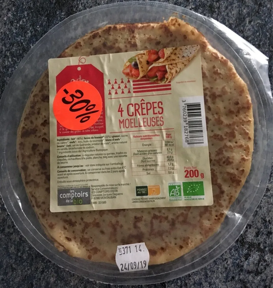 4 crêpes moelleuses