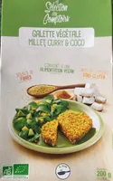 galette vegetale millet, curry & coco