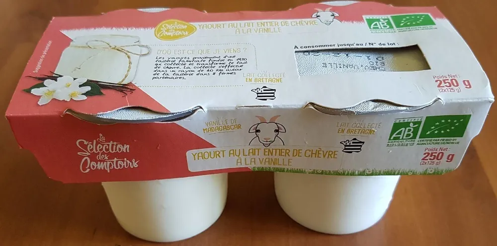Yaourt au lait entier de chèvre à la vanille