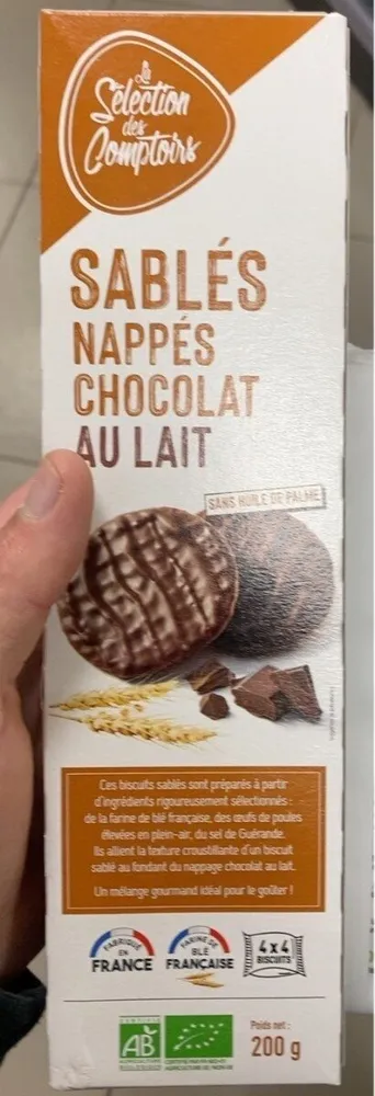 sablés nappés chocolat au lait