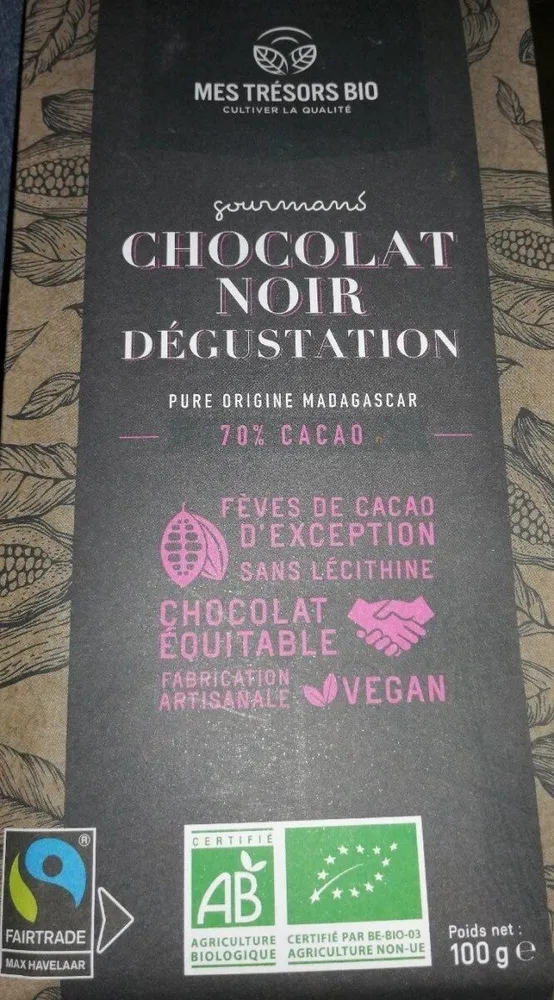 Chocolat noir dégustation 70%