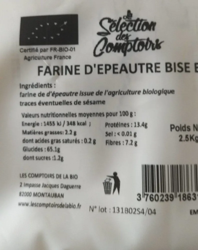 Farine épeautre bise