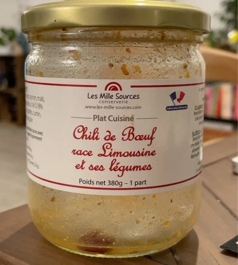 Chili de Boeuf race Limousine et ses légumes