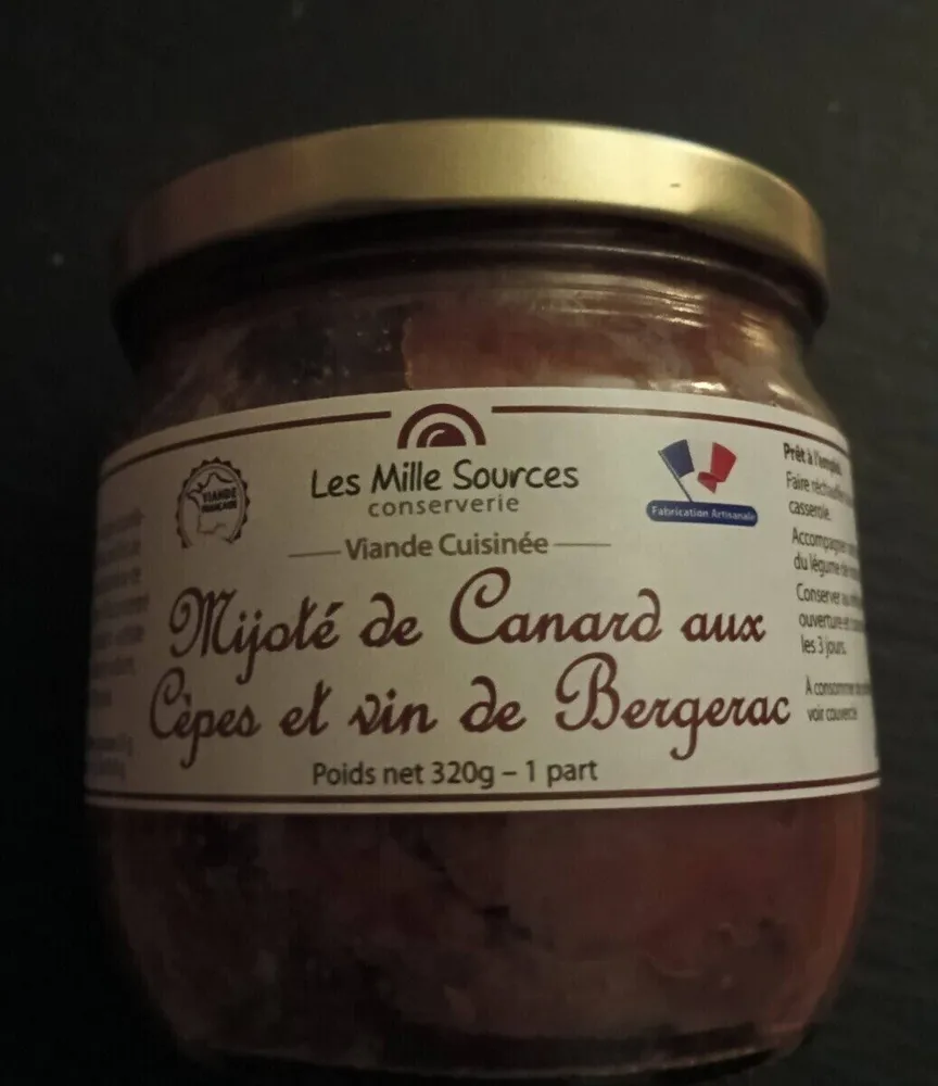 Mijoté de Canard aux Cèpes et vin de Bergerac