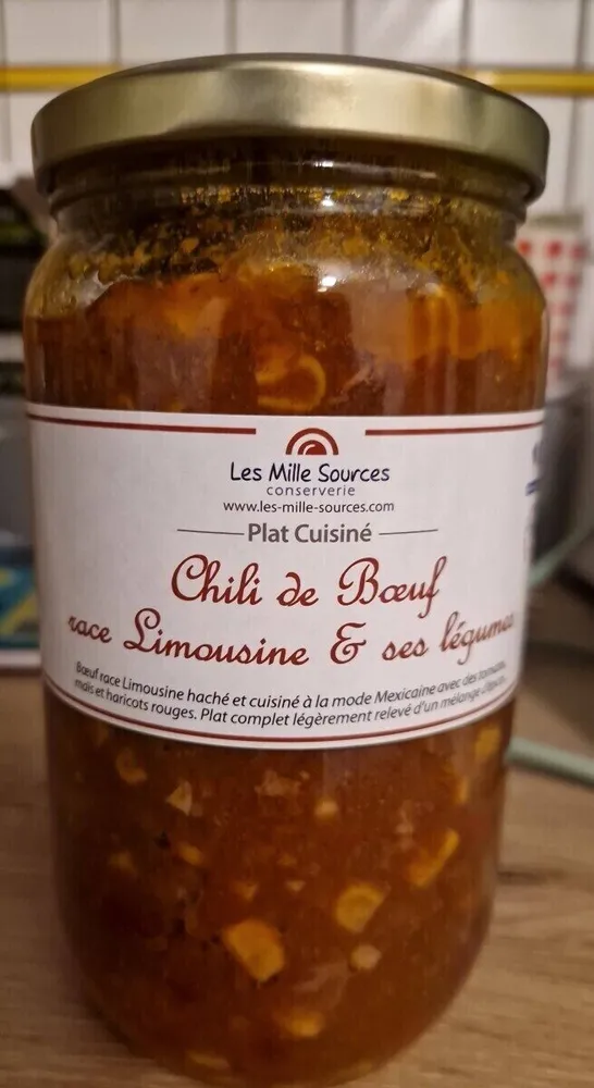 Chili de boeuf race Limousine et ses légumes