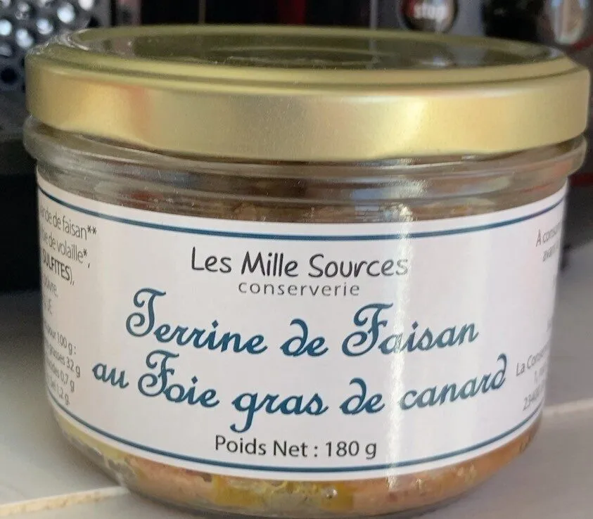 Terrine de faisan au foie gras de canard