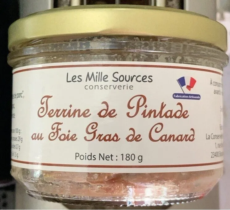 Terrine de pintade au foie gras de canard