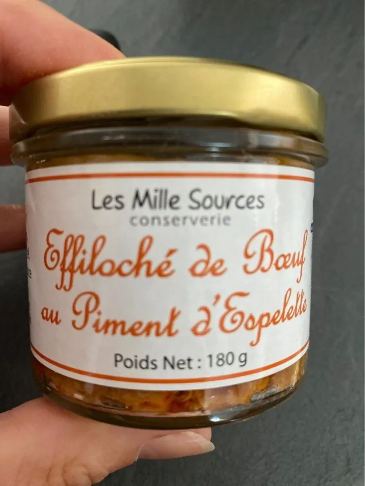 Effiloché de boeuf au piment d'espelette