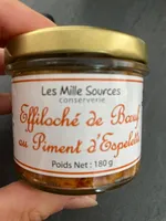 Effiloché de boeuf au piment d'espelette