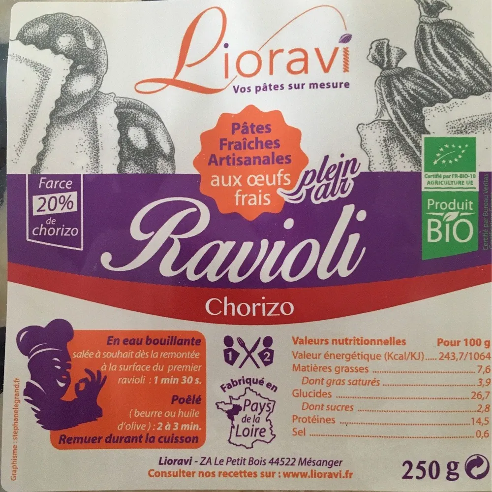 Ravioli ricotta chorizo
