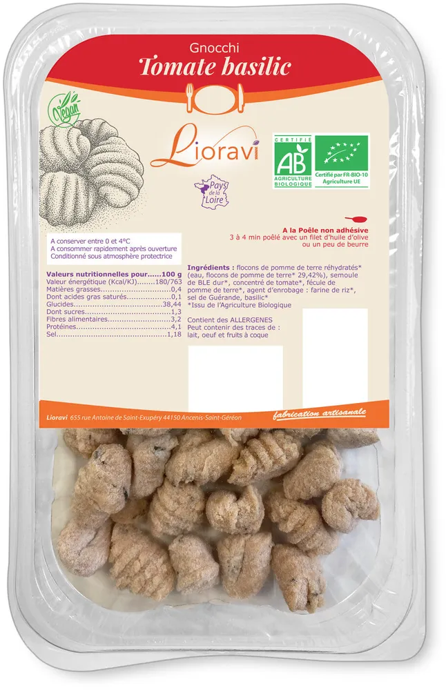 Gnocchi tomate basilic
