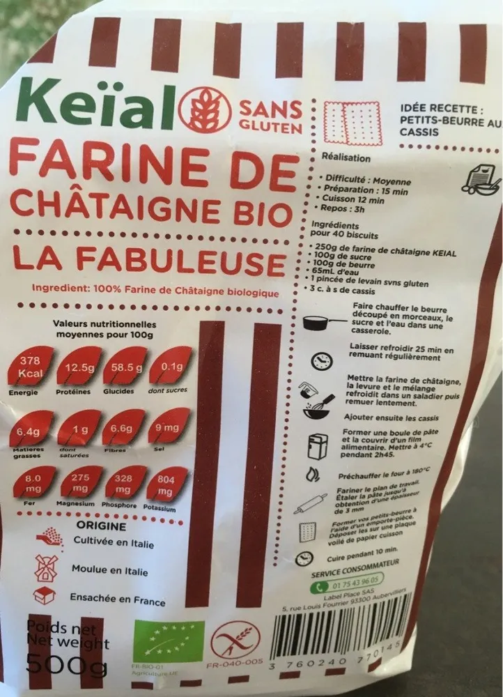 Farine de châtaigne