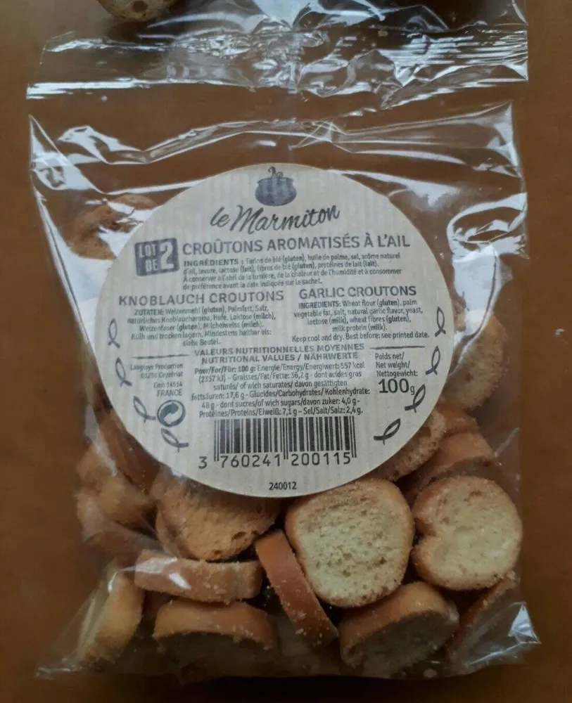 Croutons aromatisés à l'ail