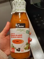 Velouté de légumes du soleil aux olives noires