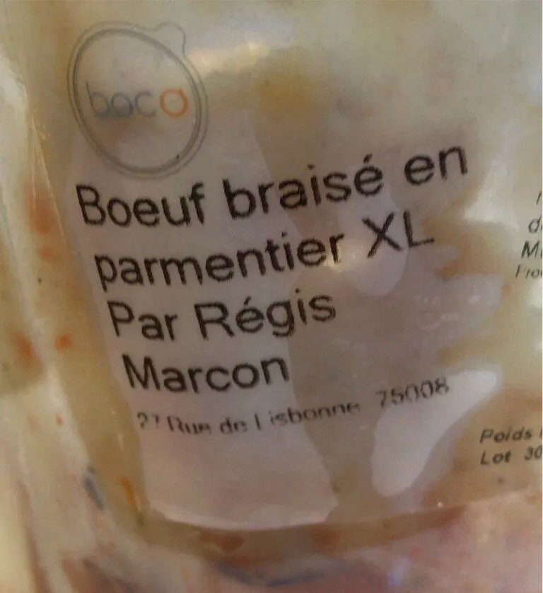 Boeuf braise en parmentier