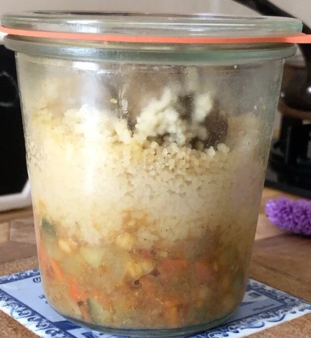 Couscous de legumes au citron confit et falafel