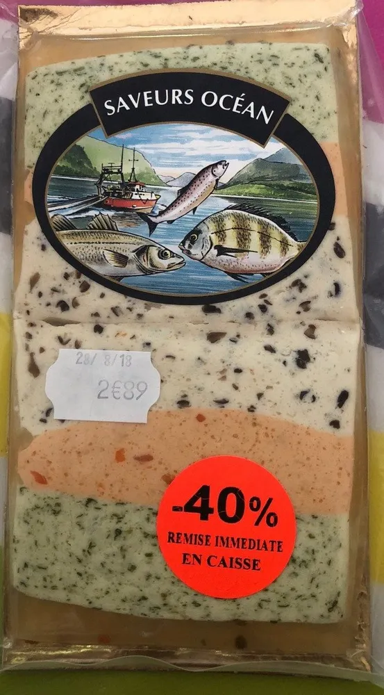 Tranche de terrine aux trois poissons