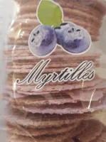 Bricelets dessert à la myrtille