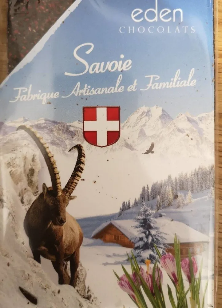 Tablette chocolat noir et framboise