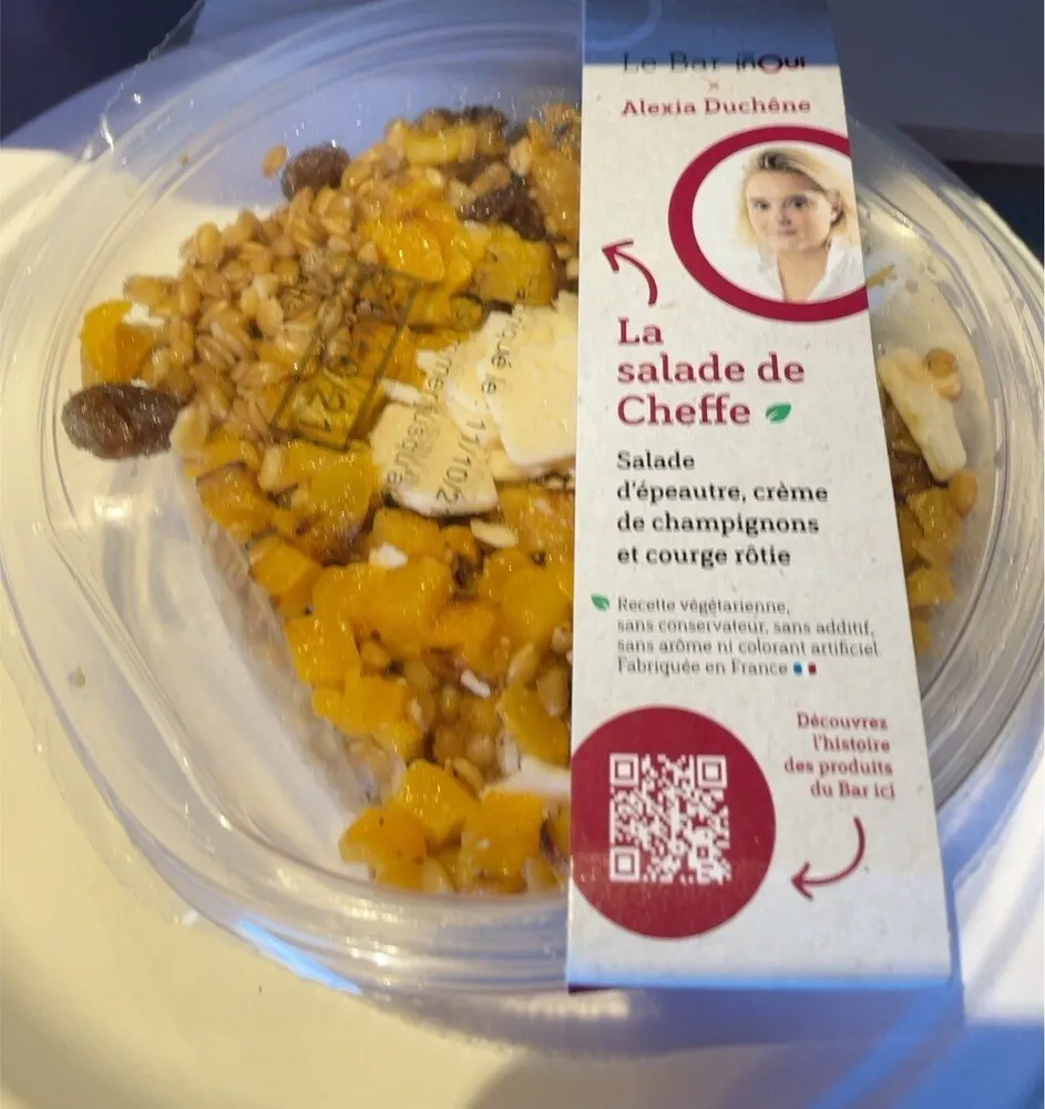 Salade d’epautre creme de champignons et courge rotie