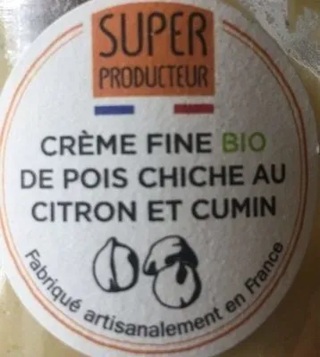 Crème fine bio de pois chiche