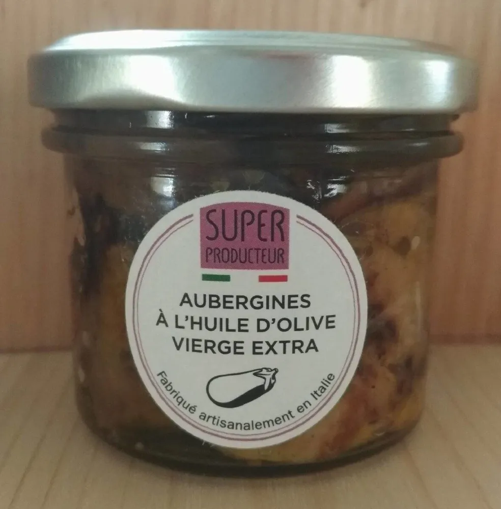 Aubergines à l'huile d'olive vierge extra