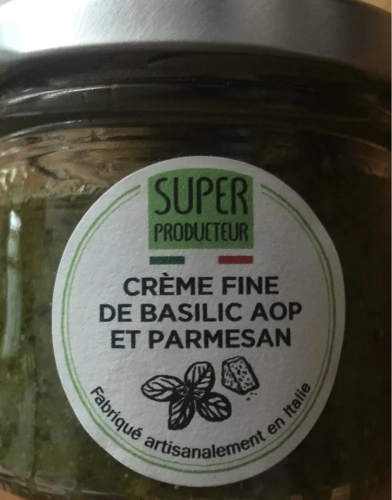 Crème fine de basilic aop et parmesan