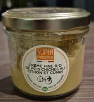 Crème fine bio de pois chiches au citron et cumin