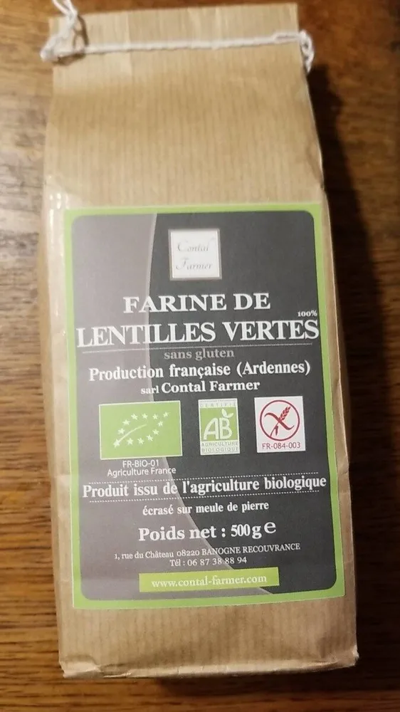 Farine de lentilles vertes