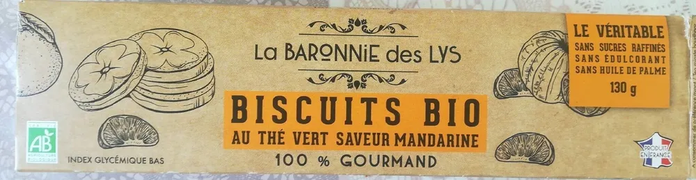 Biscuits Bio au Thé Vert Saveur Mandarine