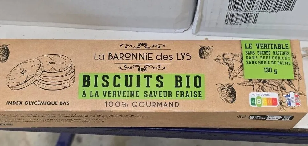 Biscuit bio à la verveine saveur fraise
