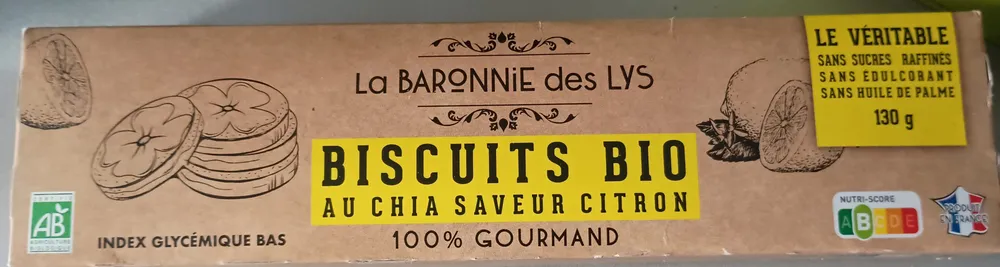 Biscuits au Chia Saveur Citron