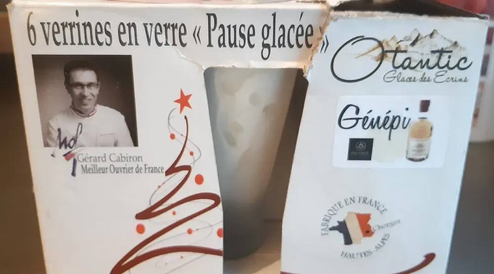 6 verrines en verre "pause glacée"