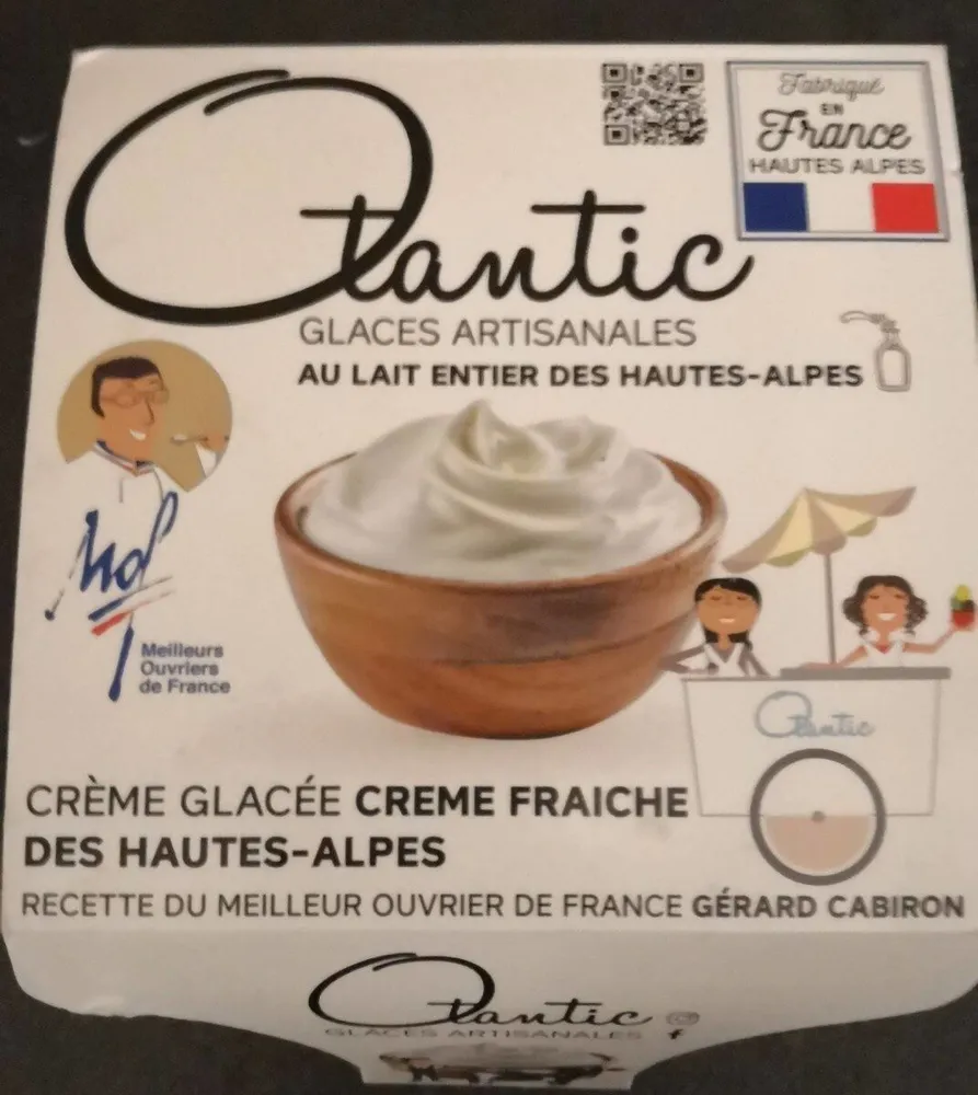 Crème glacée crème fraîche des hautes-alpes