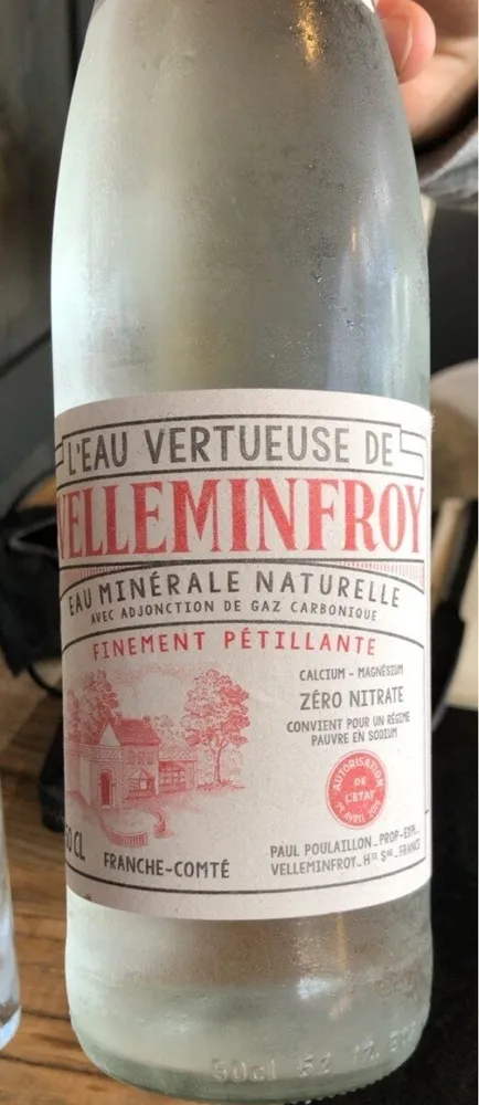 Eau minerale naturelle pétillante verre 50cl Vintage