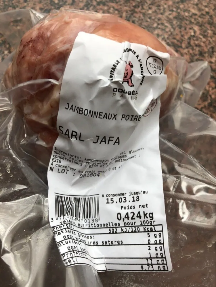 Jambonneaux poires