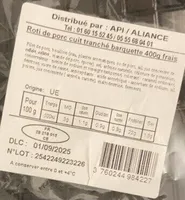 Rôti de porc tranché