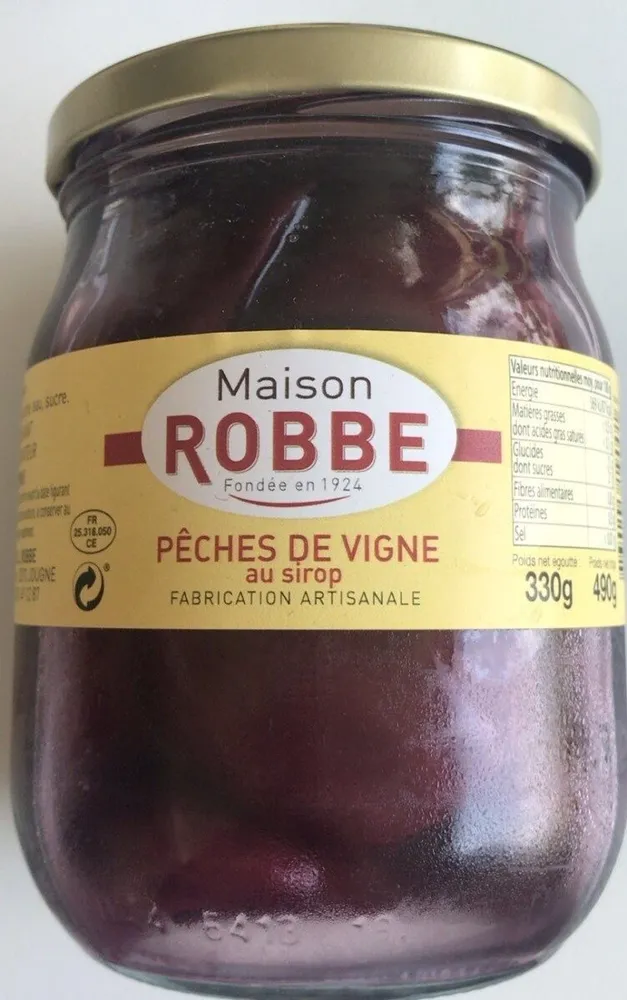 Peche de vigne au sirop