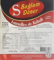 Lamelles de kebab poulet