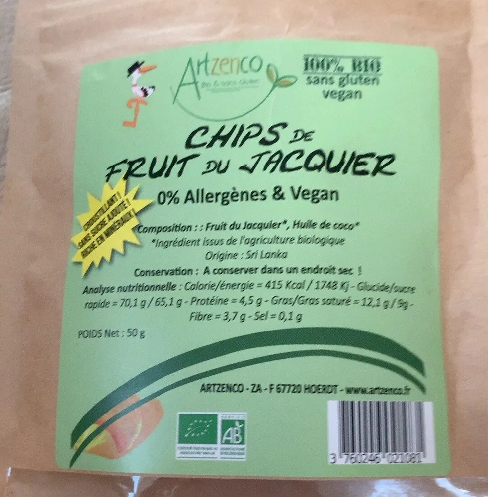 Chips de fruit du jacquier
