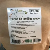 Farine de lentilles rouge corail