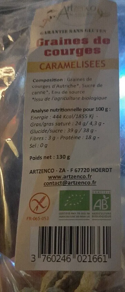 Graines de courges caramélisées