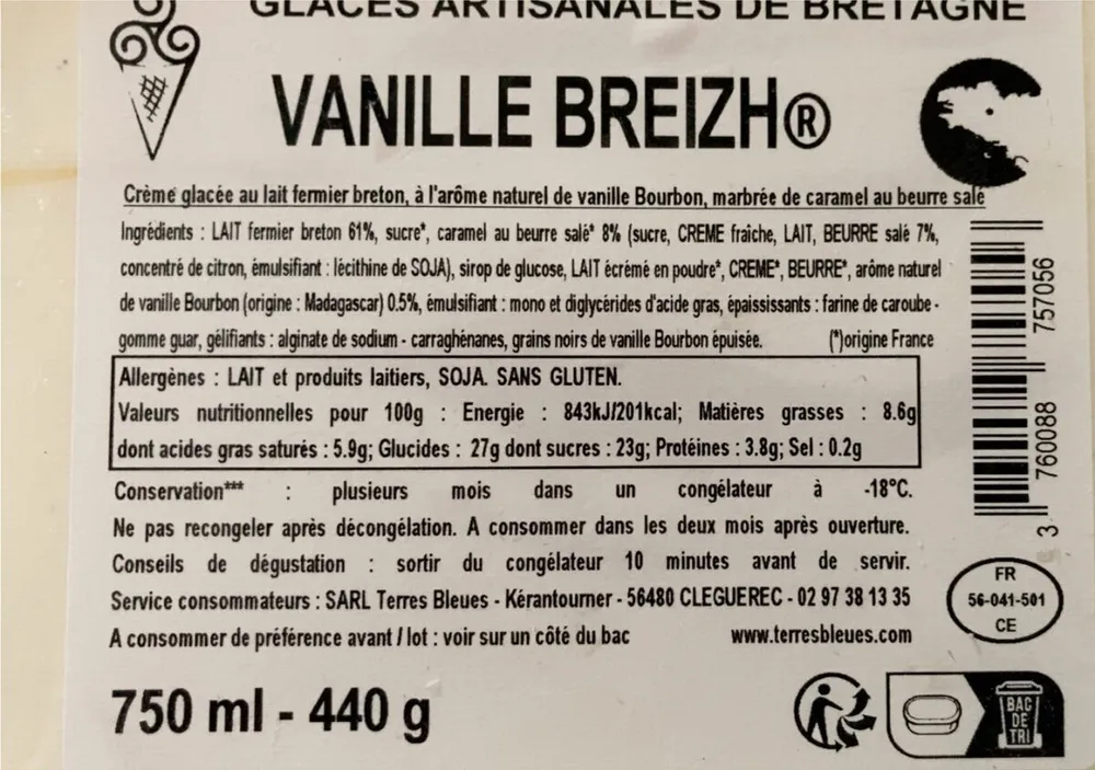 Glace Vanille Breizh