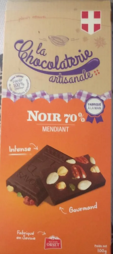 Noir 70% mendiant