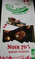 Chocolat noir mendiant cranberry